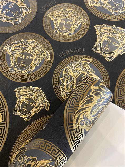 versace wallpaper blue and gold|black and Gold Versace wallpaper.